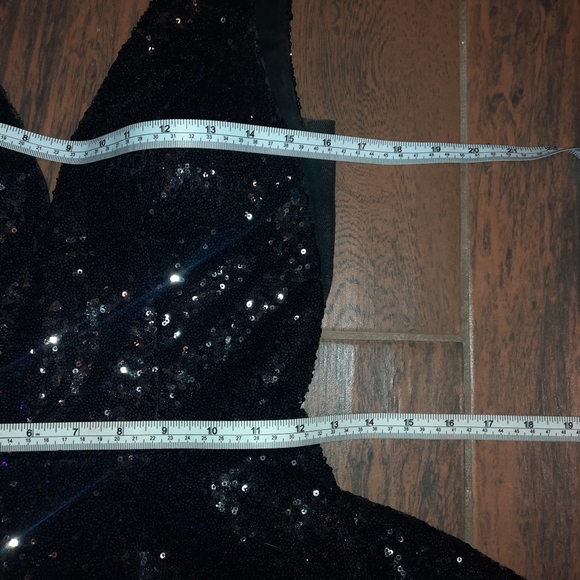 B. Darlin Black Super Sequin Cocktail Formal Dress Size 7/8 Juniors - Picture 6 of 16